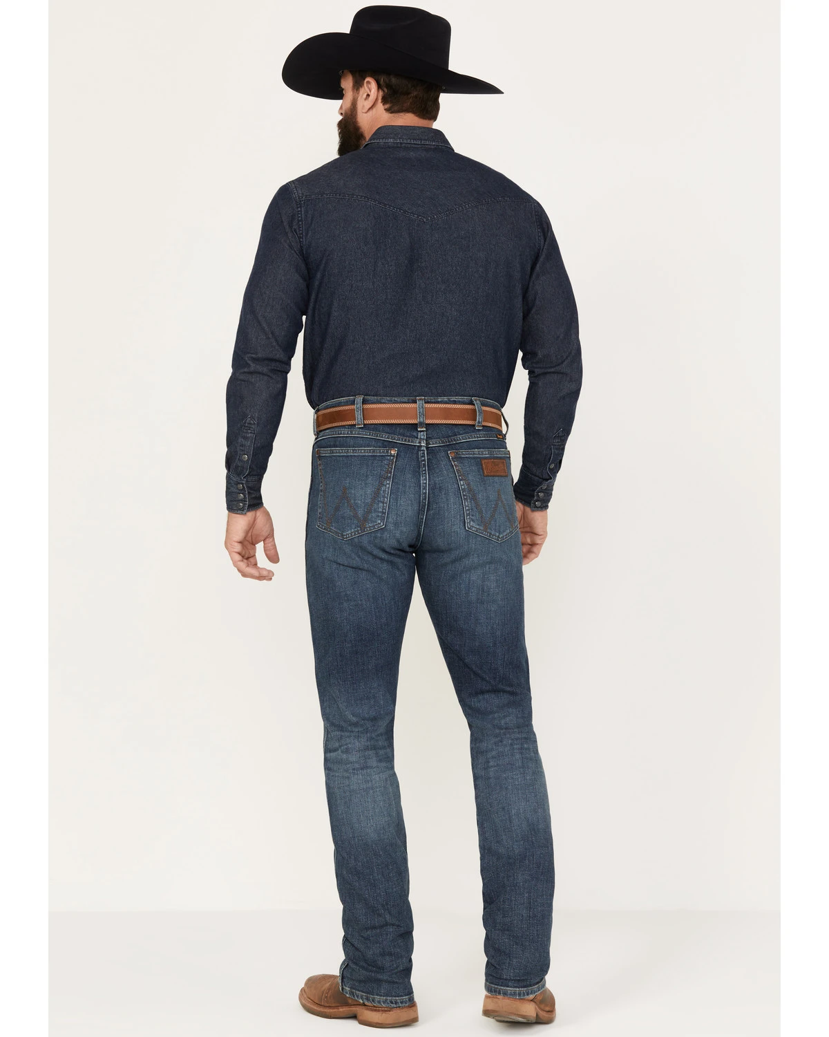 Wrangler Retro Men's 88MWP Enerjean Dark Wash Slim Straight Stretch Denim Jeans 5 Wrangler Retro Men's 88MWP Enerjean Dark Wash Slim Straight Stretch Denim Jeans - Image 3