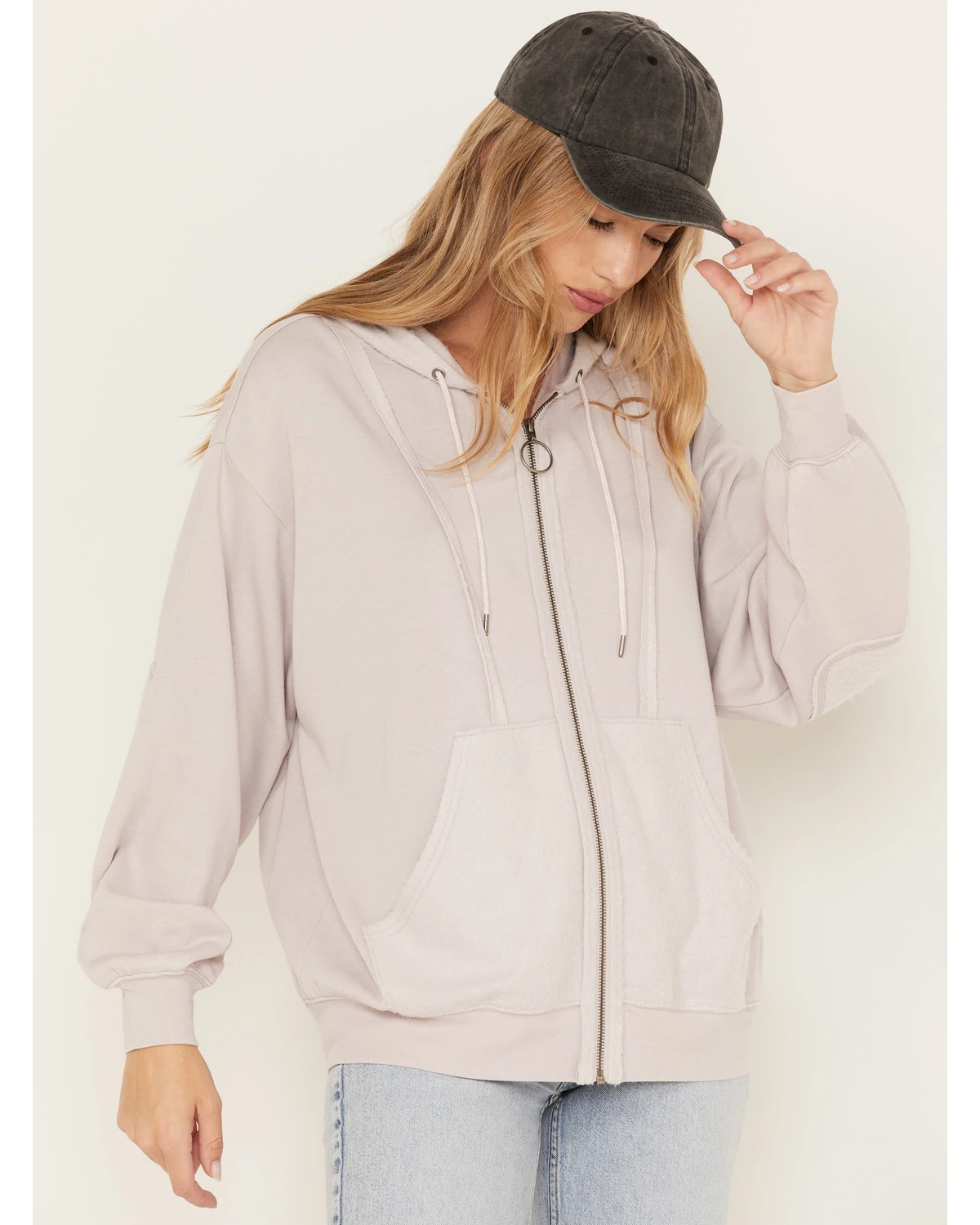 Cleo + Wolf Women's Seamed Zip Hoodie 3 Cleo + Wolf Women's Seamed Zip Hoodie