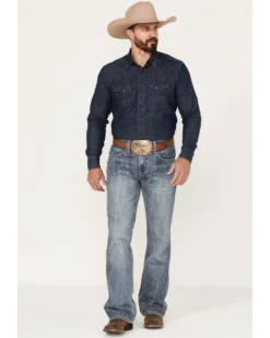 Rock & Roll Denim Men's Relaxed Fit Ladder Stitch Bootcut Jeans -Sheplers Sales 2000375482 414 P3