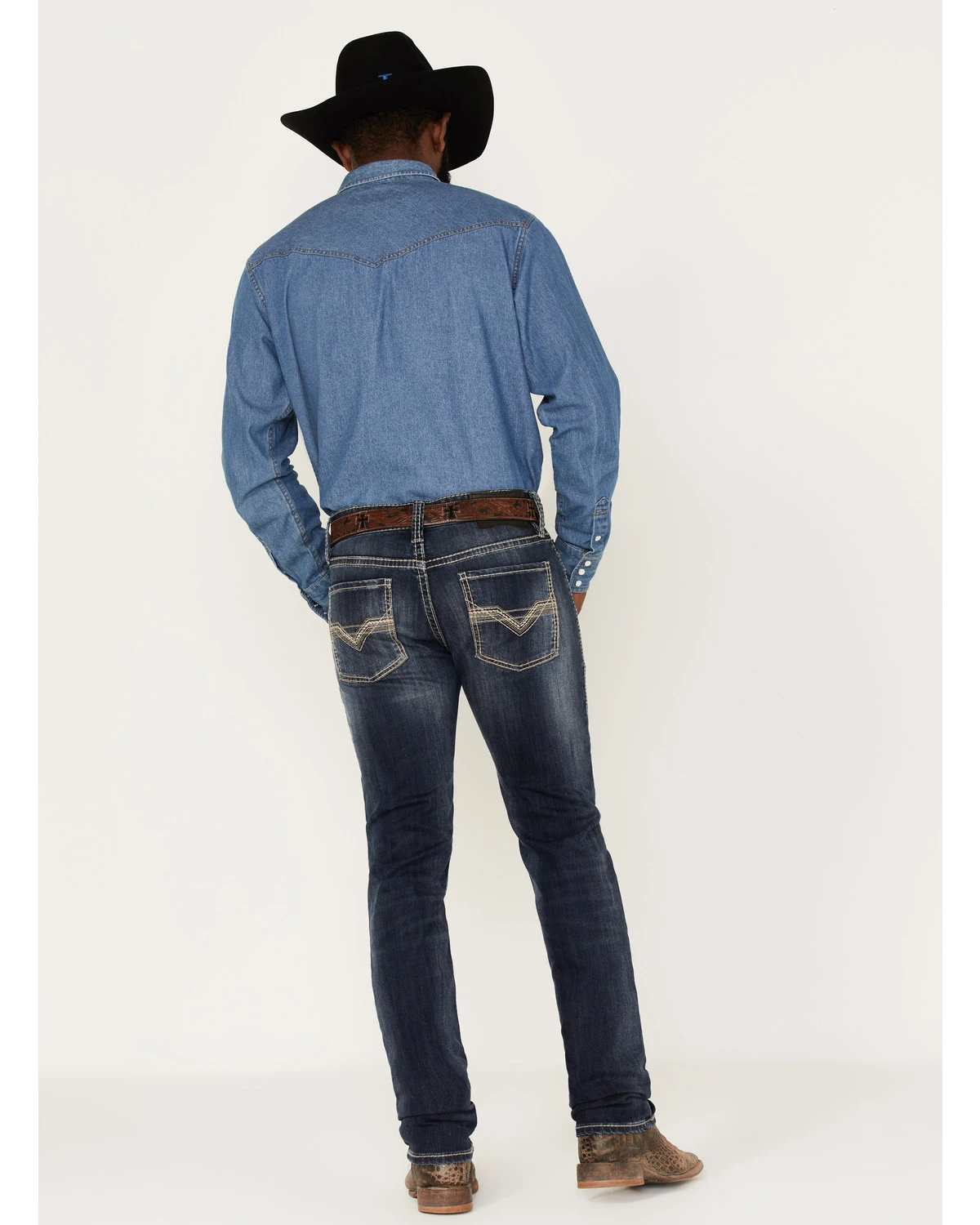 Rock & Roll Denim Men's Rifle Dark Wash Vintage Reflex Slim Stretch Skinny Jeans 3 Rock & Roll Denim Men's Rifle Dark Wash Vintage Reflex Slim Stretch Skinny Jeans