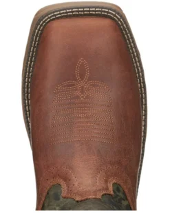 Justin Men's Rush Strike Camo Shaft Leather Pull On Snake Boots - Square Toe -Sheplers Sales 2000378668 340 P6