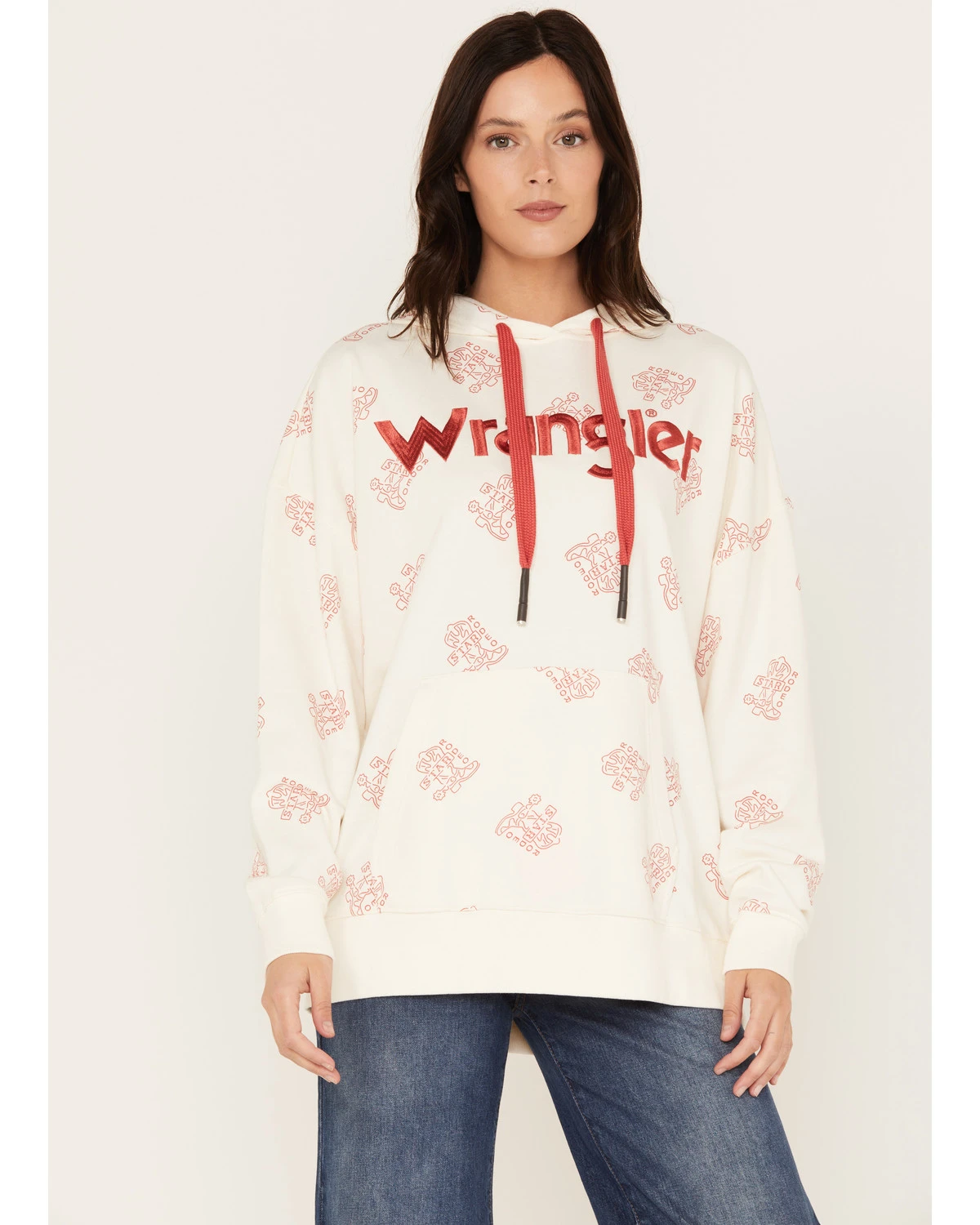 Wrangler Women's Boot Toss Embroidered Hoodie 4 Wrangler Women's Boot Toss Embroidered Hoodie - Image 2