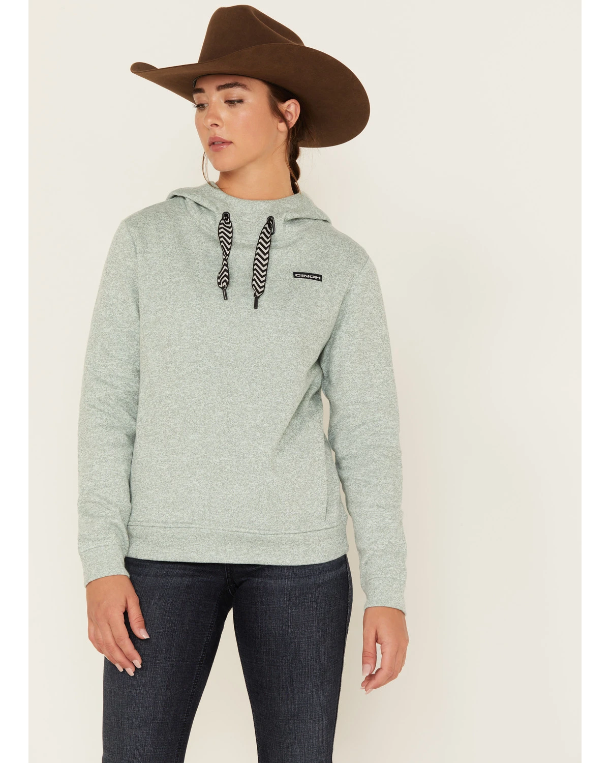 Cinch Women's Heather Cowl Neck Hoodie 3 Cinch Women's Heather Cowl Neck Hoodie