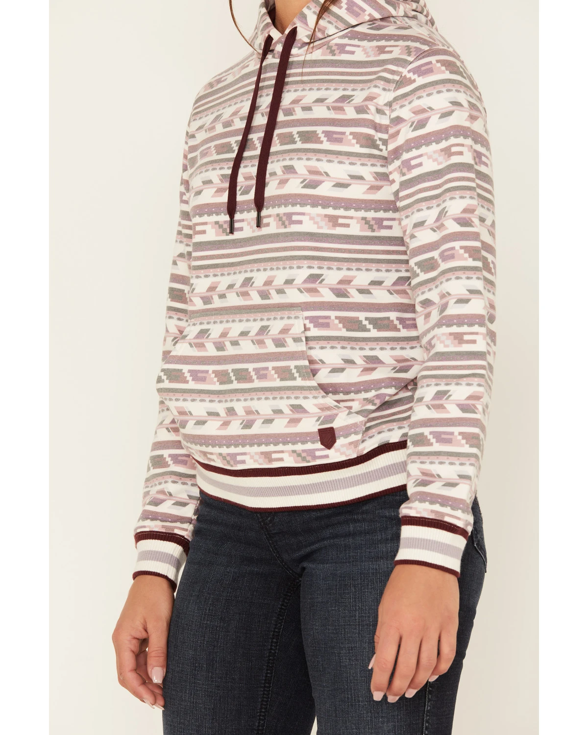 RANK 45 Women's Southwestern Stripe Print Hoodie 5 RANK 45 Women's Southwestern Stripe Print Hoodie - Image 3