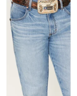 Wrangler Retro Men's Codigo Light Wash Slim Bootcut Stretch Denim Jeans - Long 7 Wrangler Retro Men's Codigo Light Wash Slim Bootcut Stretch Denim Jeans - Long -Sheplers Sales 2000384267 400 P2