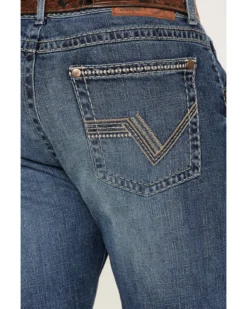 Rock 47 By Wrangler Men's Marina Del Ray Medium / Dark Wash Slim Bootcut Stretch Denim Jeans -Sheplers Sales 2000384276 400 P4