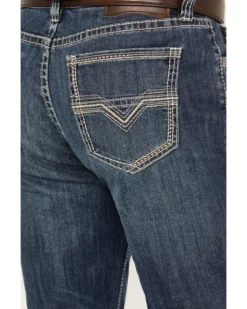 Rock & Roll Denim Men's Double Barrel Medium Vintage Wash Relaxed Bootcut Reflex Denim Jeans -Sheplers Sales 2000386194 414 P2