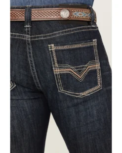 Rock & Roll Denim Men's Revolver Dark Vintage Wash Slim Straight Reflex Denim Jeans -Sheplers Sales 2000386197 416 P2