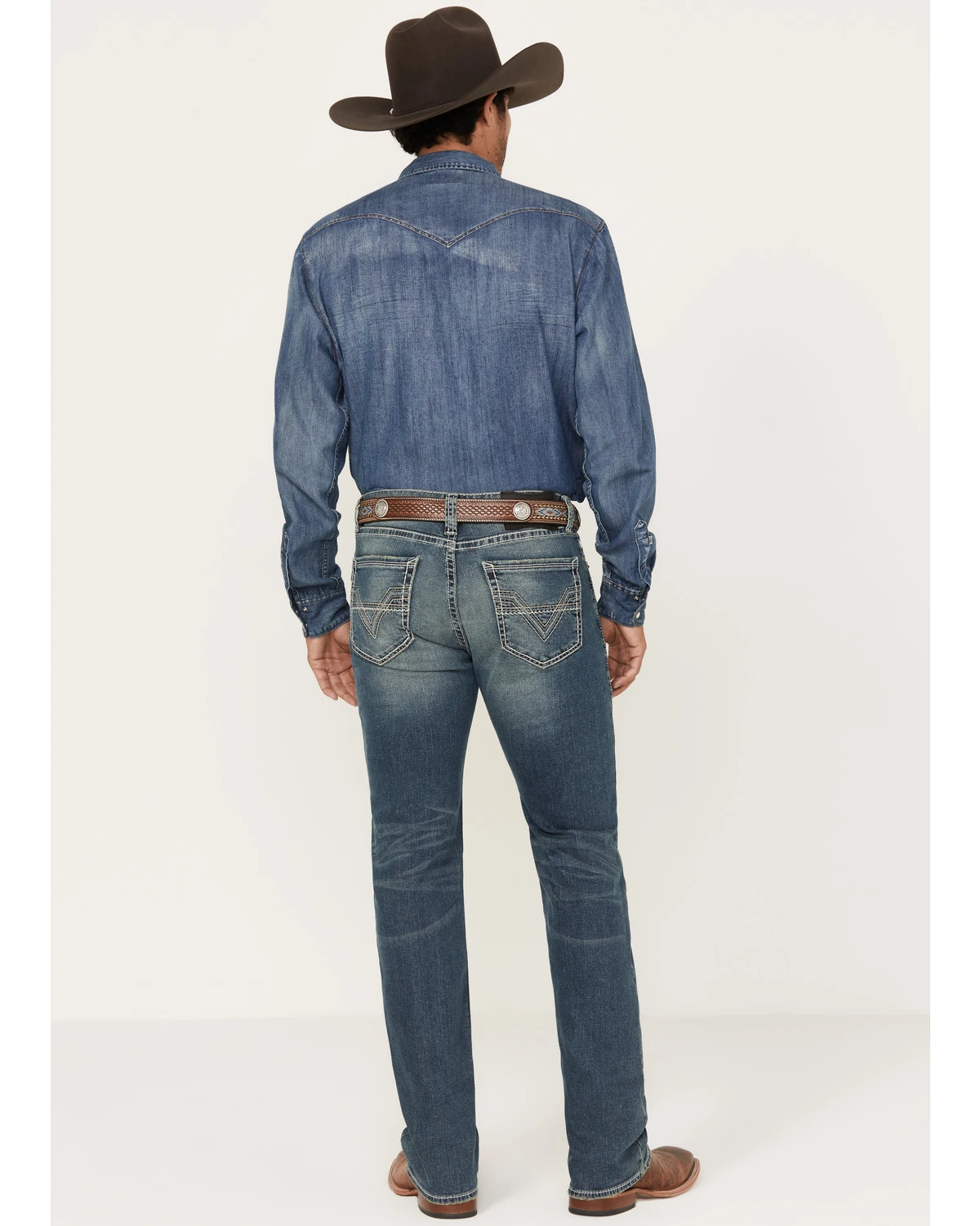 Rock & Roll Denim Men's Revolver Medium Vintage Wash Slim Straight Reflex Denim Jeans 3 Rock & Roll Denim Men's Revolver Medium Vintage Wash Slim Straight Reflex Denim Jeans