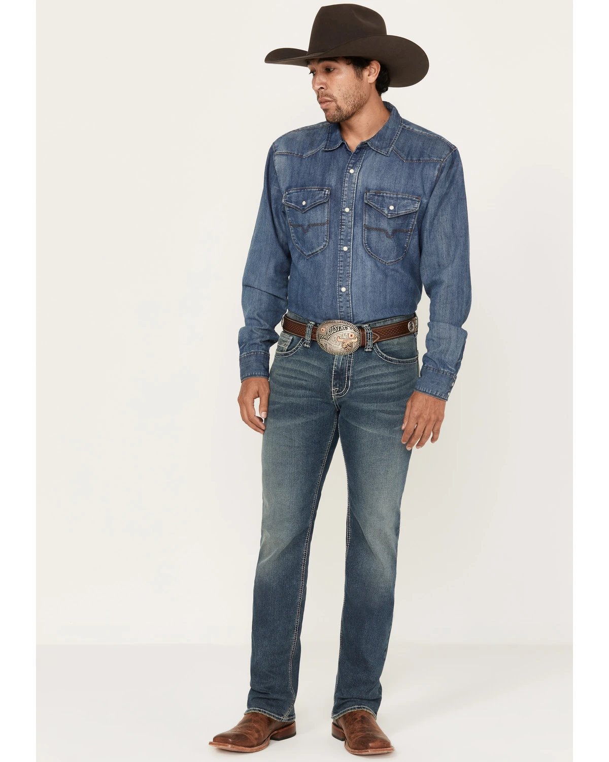 Rock & Roll Denim Men's Revolver Medium Vintage Wash Slim Straight Reflex Denim Jeans 5 Rock & Roll Denim Men's Revolver Medium Vintage Wash Slim Straight Reflex Denim Jeans - Image 3