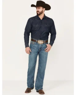 Rock & Roll Denim Men's Double Barrel Medium Wash Relaxed Straight Jeans -Sheplers Sales 2000386202 414 P3