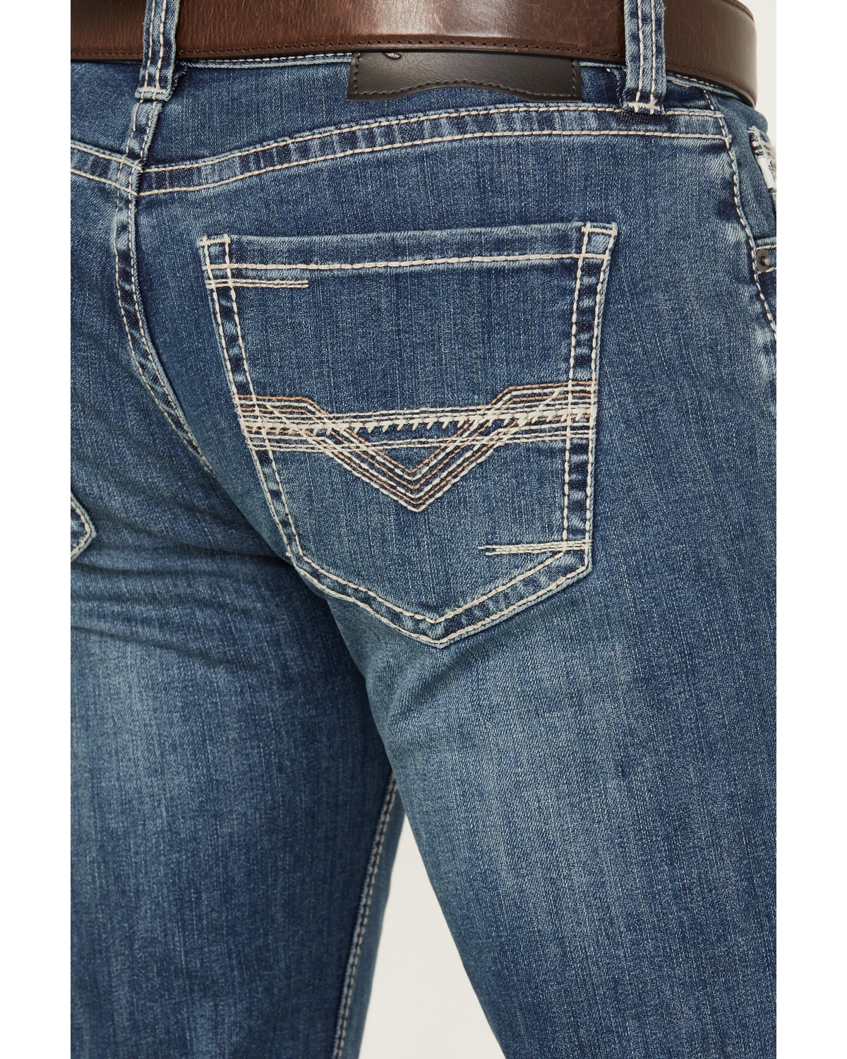 Rock & Roll Denim Men's Pistol Medium Vintage Wash Bootcut Reflex Denim Jeans 4 Rock & Roll Denim Men's Pistol Medium Vintage Wash Bootcut Reflex Denim Jeans - Image 2