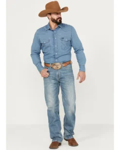 Rock & Roll Denim Men's Double Barrel Light Vintage Wash Relaxed Straight Stretch Jeans 8 Rock & Roll Denim Men's Double Barrel Light Vintage Wash Relaxed Straight Stretch Jeans -Sheplers Sales 2000387623 412 P3