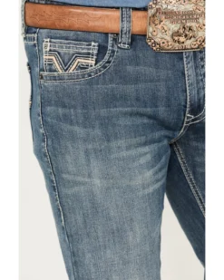 Rock & Roll Denim Men's Revolver Light Vintage Wash Slim Straight Stretch Reflex Denim Jeans -Sheplers Sales 2000387627 412 P4