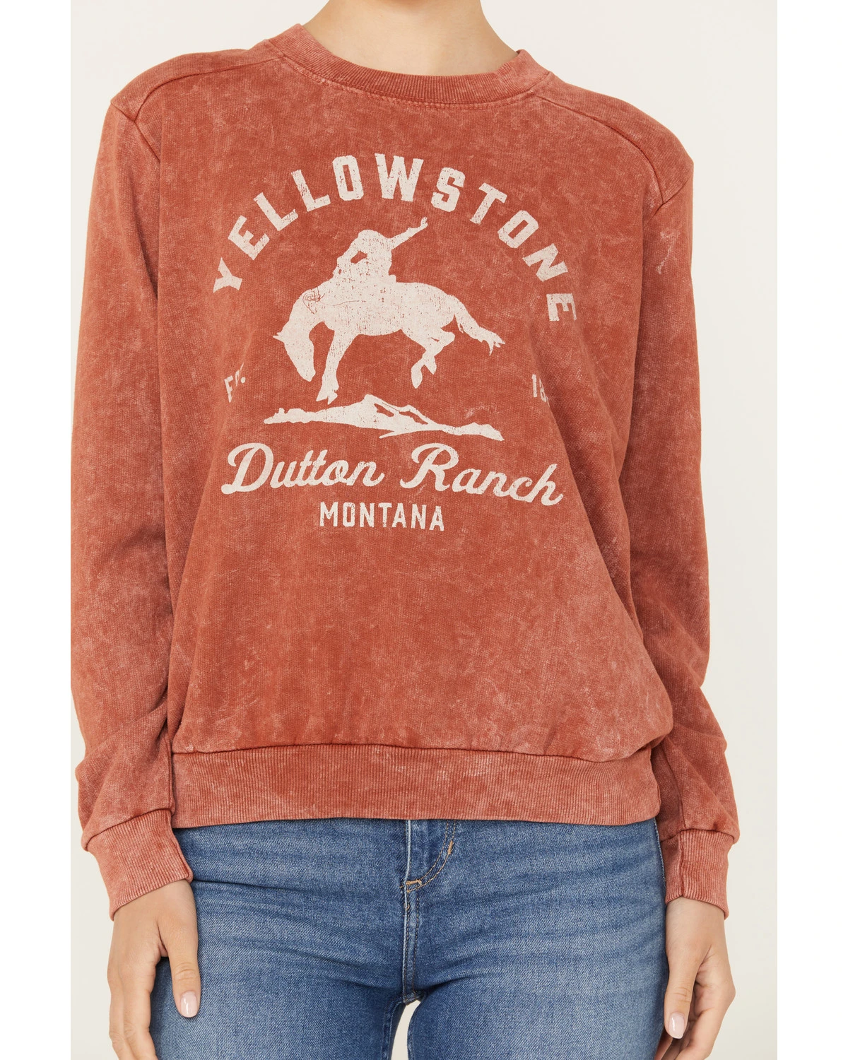 Changes Women's Bucking Horse Yellowstone Crew Neck Sweatshirt 5 Changes Women's Bucking Horse Yellowstone Crew Neck Sweatshirt - Image 3