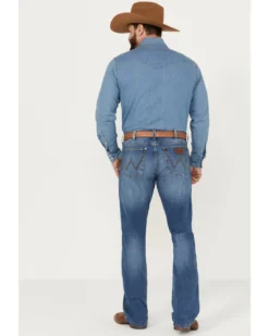 Wrangler Retro Men's Fresian Light Wash Slim Bootcut Stretch Jeans -Sheplers Sales 2000394533 412 P3
